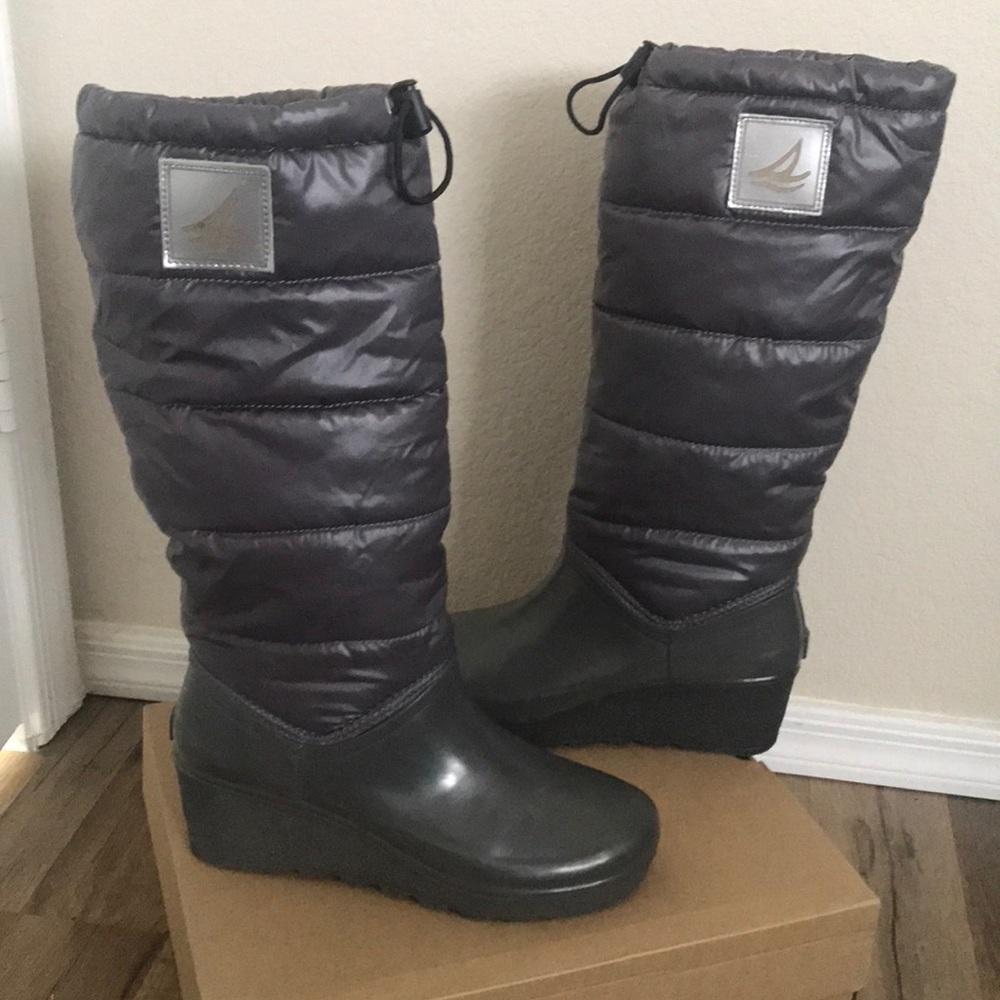 Sperry Top Sider waterproof wedge boots SZ 8